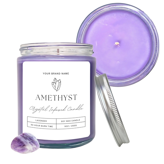 12 Private Label Crystal Candles - Add your Brand