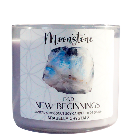 Moonstone Crystal 3-Wick Candle