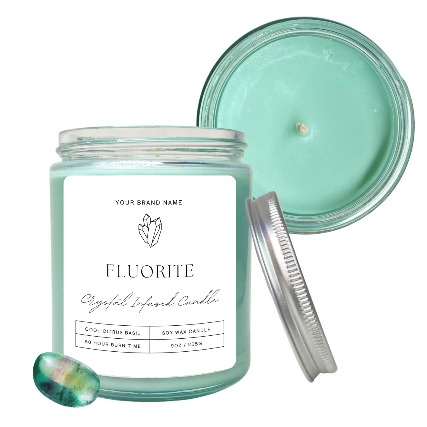 12 Private Label Crystal Candles - Add your Brand