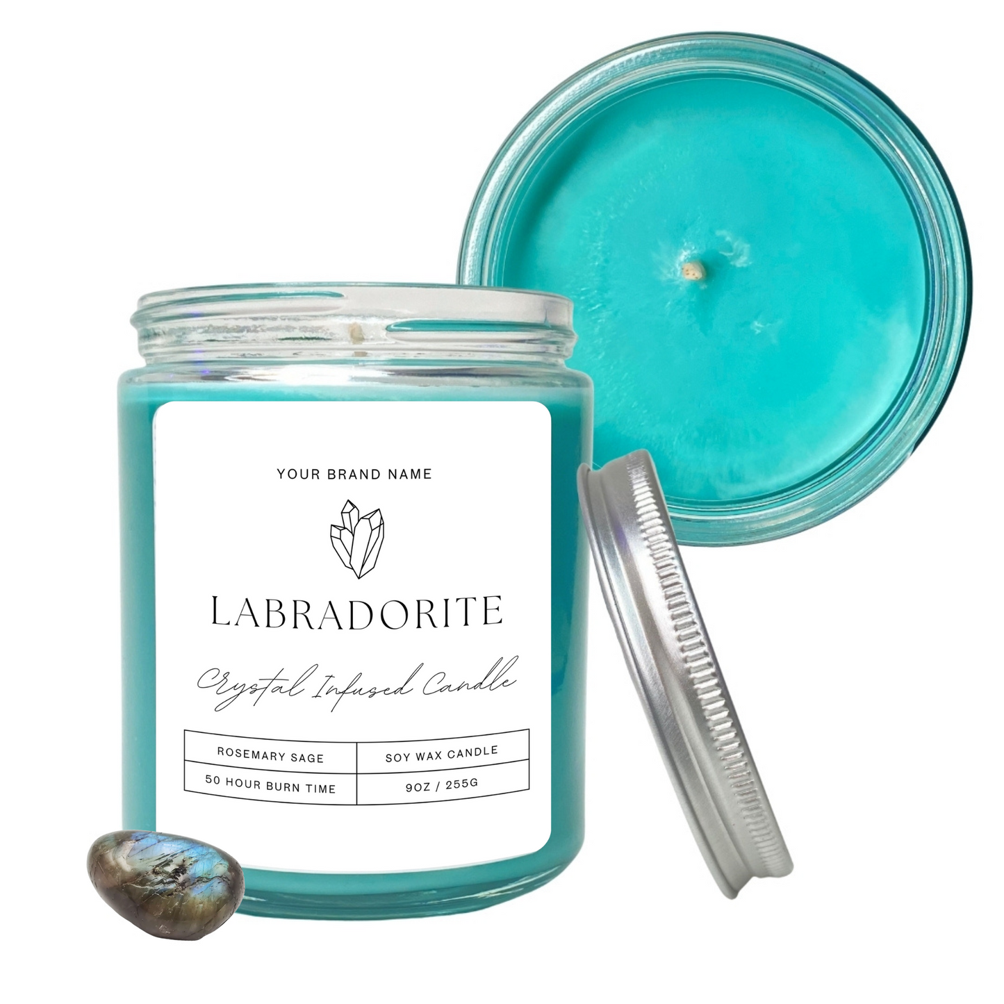 12 Private Label Crystal Candles - Add your Brand