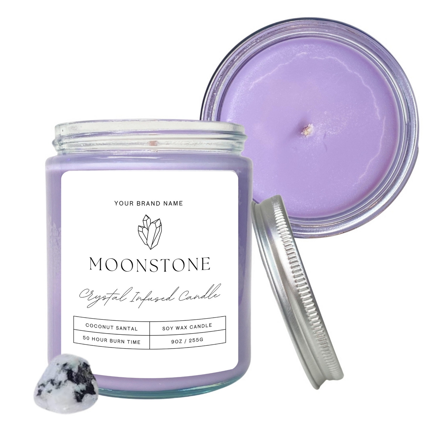12 Private Label Crystal Candles - Add your Brand