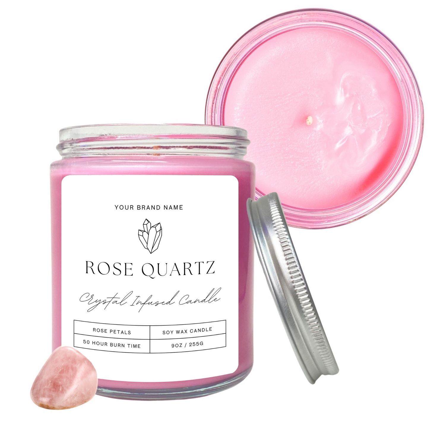 12 Private Label Crystal Candles - Add your Brand