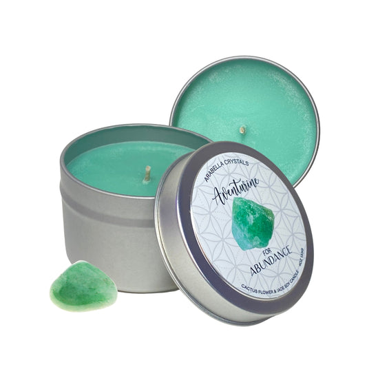 Aventurine Crystal Candle Tin