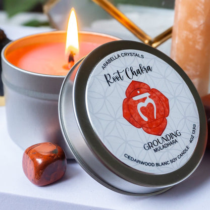 Root Chakra Candle Tin