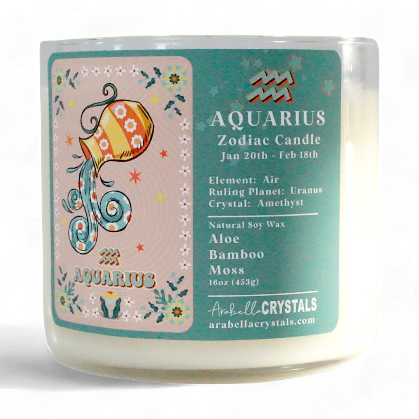 Aquarius 3-Wick Zodiac Candle