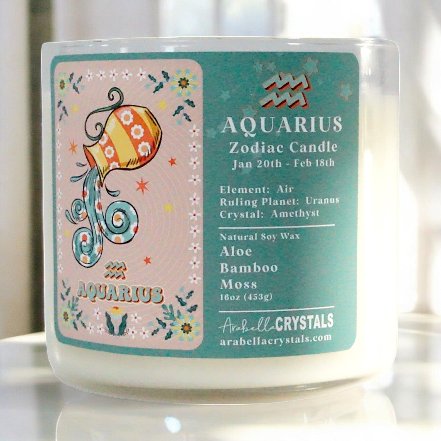 Aquarius 3-Wick Zodiac Candle