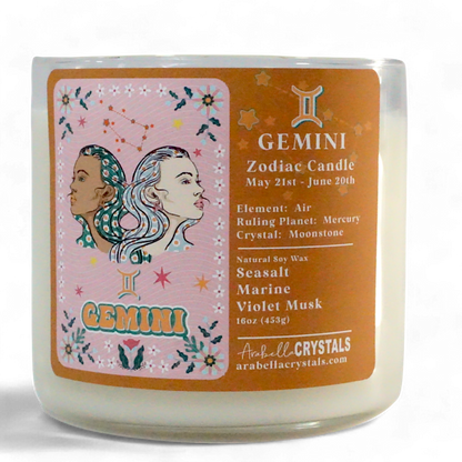 Gemini 3-Wick Zodiac Candle