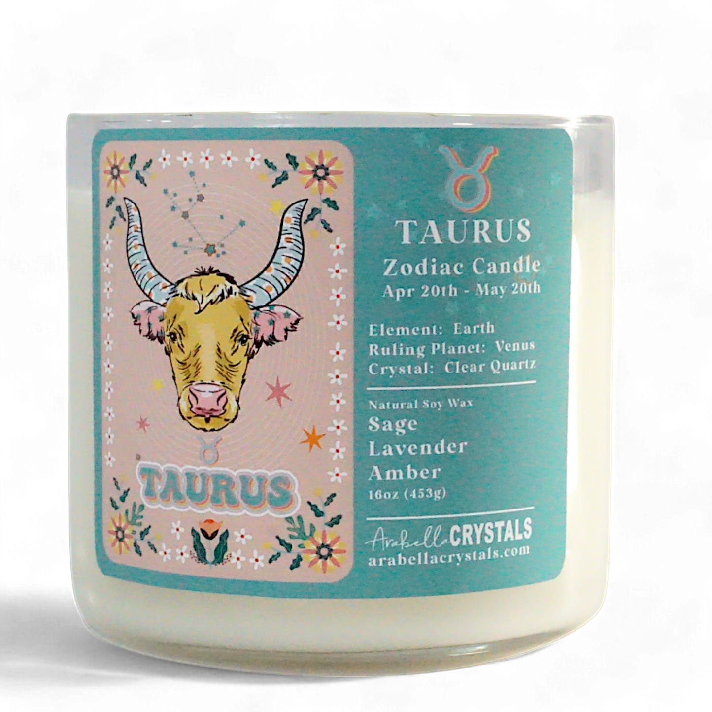 Taurus 3-Wick Zodiac Candle