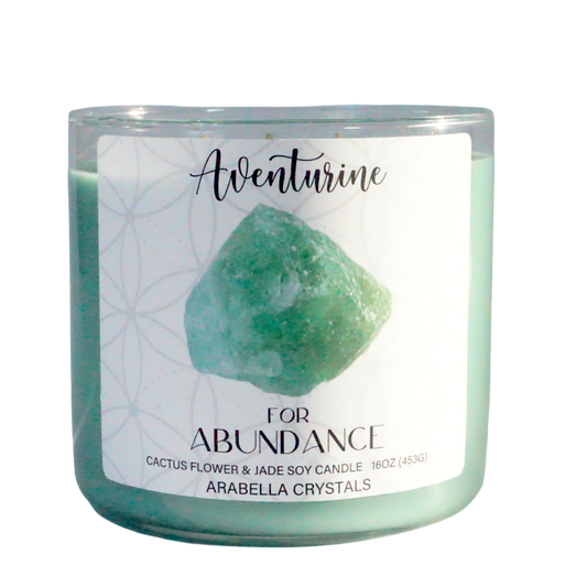 Aventurine Crystal 3-Wick Candle