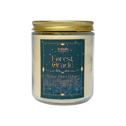 Forest Oracle Crystal Infused Soy Candle Notes of: Orange, Lily and Balsam