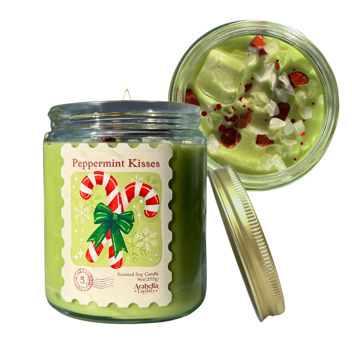 Peppermint Kiss Soy Holiday Candle