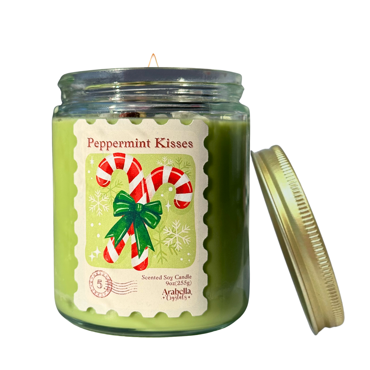 Peppermint Kiss Soy Holiday Candle