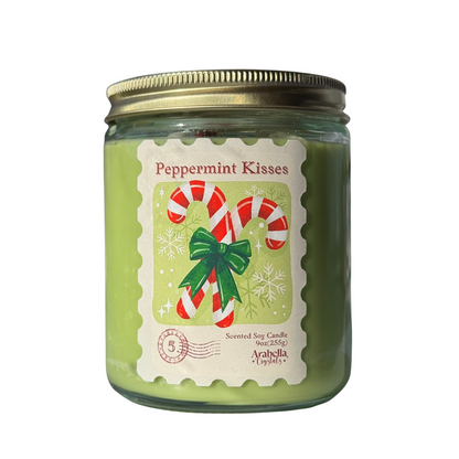 Peppermint Kiss Soy Holiday Candle