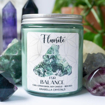 Fluorite Crystal Candle