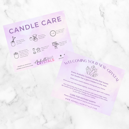 Tourmaline Crystal Candle