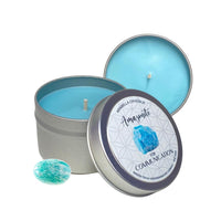 Amazonite Crystal Candle Tin