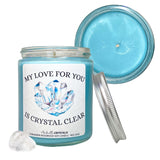 Crystal Clear Love Crystal Candle