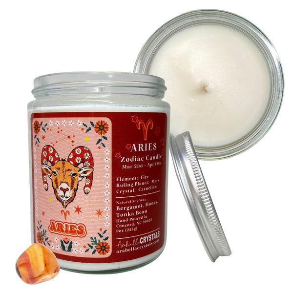 Aries Zodiac Jar Candle