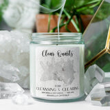 Clear Quartz Crystal Candle Jar